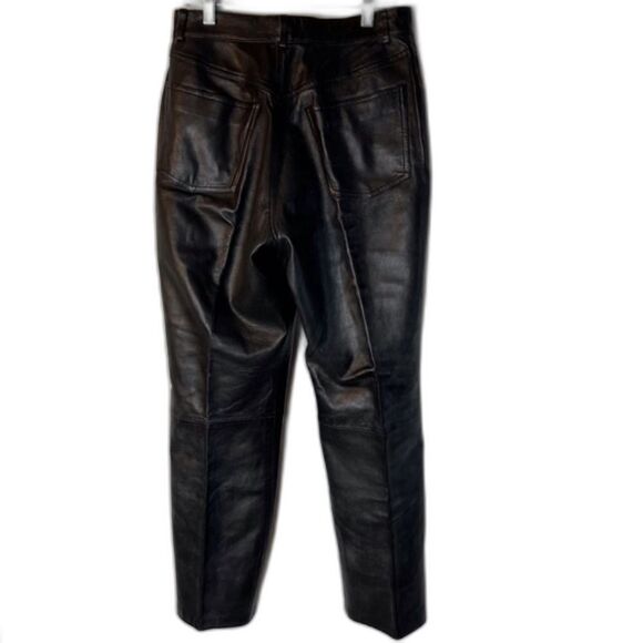 Cache Leather Pants High Rise Black Size 8 - Picture 2 of 11